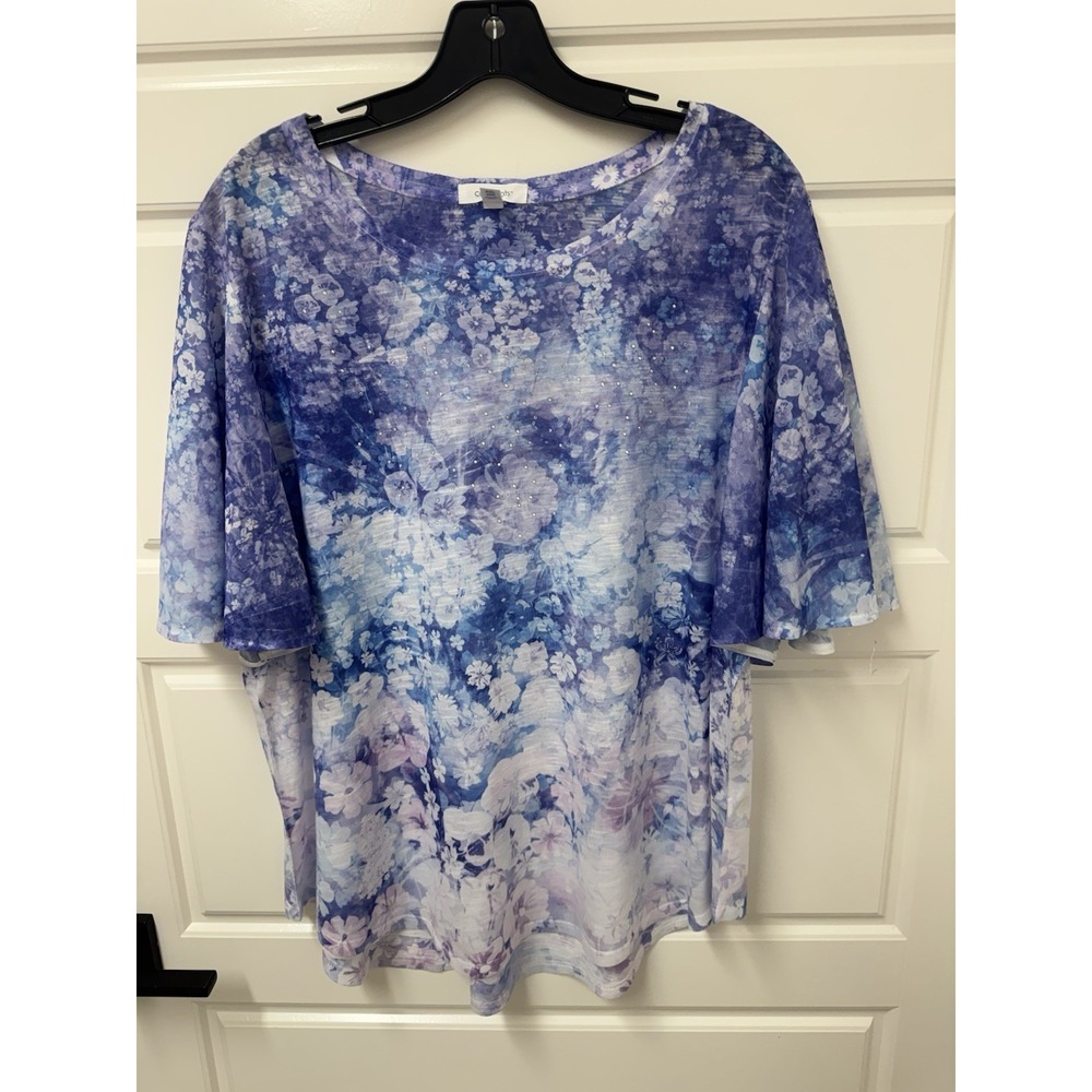 XXL Concepts Beaded Blouse Top 2X (20) Nice! A3